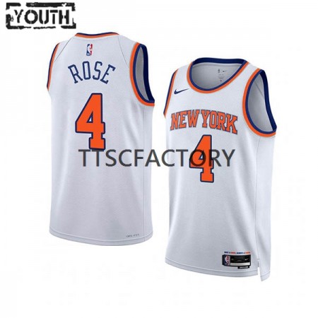 Dres New York Knicks Derrick Rose 4 Nike 2022-23 Association Edition Bijela Swingman - Dječji